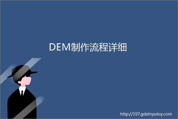 DEM制作流程详细